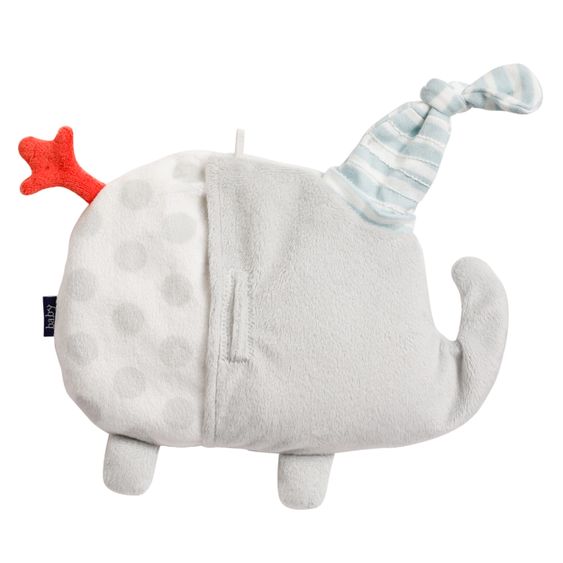 Fehn Wärmetier Elefant mit Traubenkern-Füllung 21 cm - Gute Nacht
