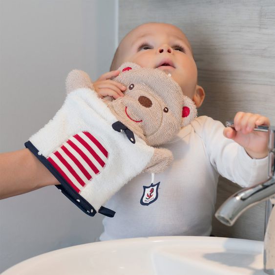 Fehn Washing glove Teddy - Ocean Club