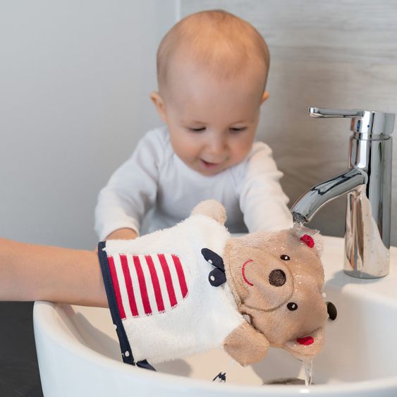 Fehn Washing glove Teddy - Ocean Club