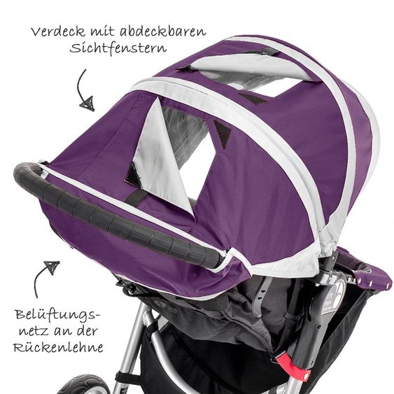 Baby Jogger Buggy City Mini 3 Rad - Purple Gray