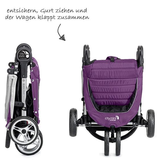 Baby Jogger Buggy City Mini 3 Rad - Purple Gray