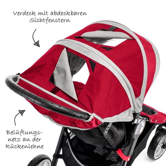 Baby Jogger Buggy City Mini 4 - Crimson Gray