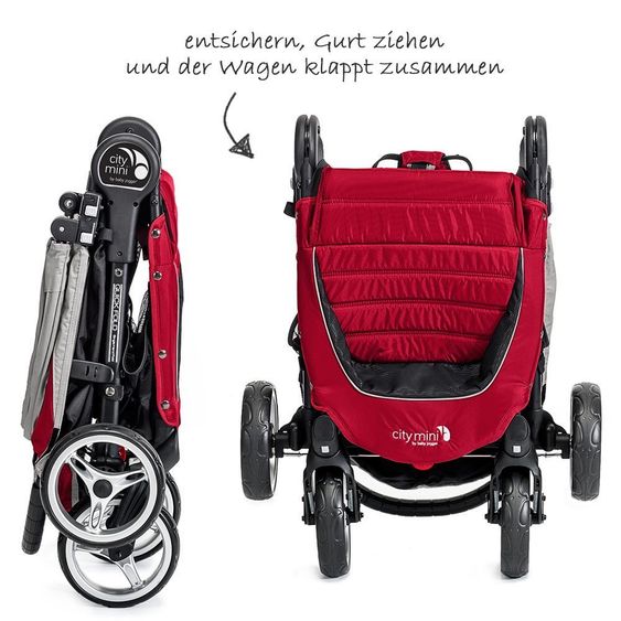 Baby Jogger Buggy City Mini 4 - Crimson Gray