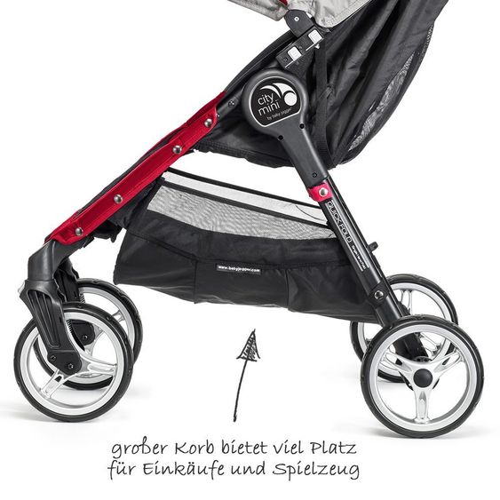 Baby Jogger Buggy City Mini 4 - Crimson Gray