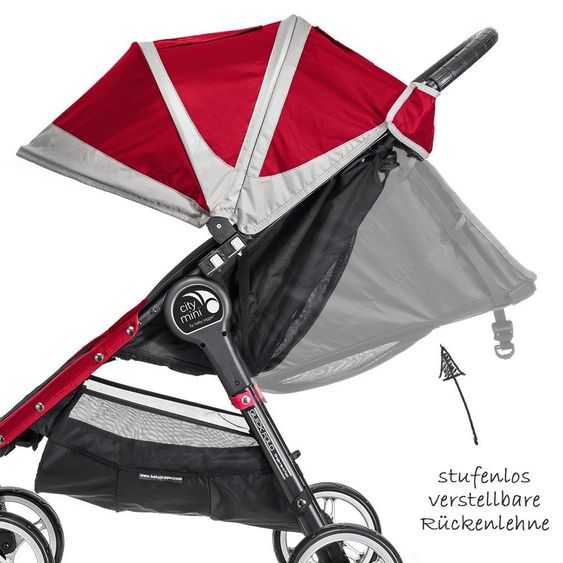 Baby Jogger Buggy City Mini 4 - Crimson Gray