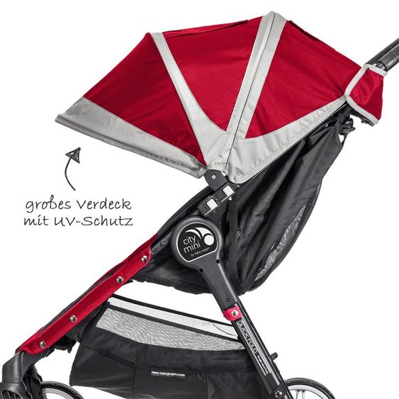 Baby Jogger Buggy City Mini 4 - Crimson Gray