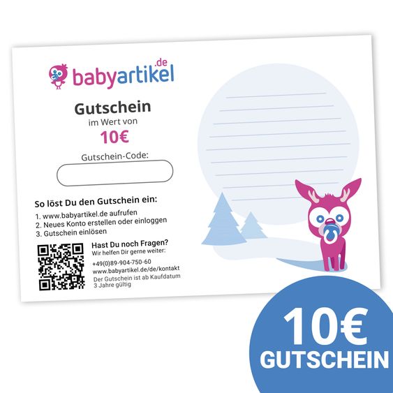 Babyartikel.de 10 Euro Geschenkgutschein - Weihnachten