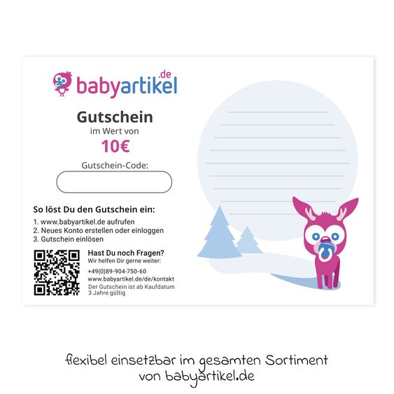 Babyartikel.de 10 Euro Geschenkgutschein - Weihnachten