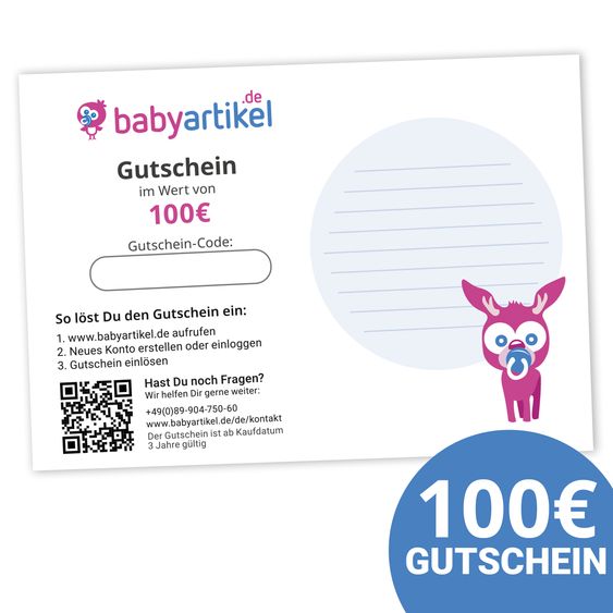 Babyartikel.de 100 Euro Geschenkgutschein - Neutral