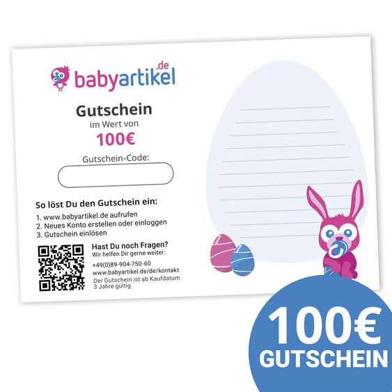 Babyartikel.de 100 Euro Geschenkgutschein - Ostern