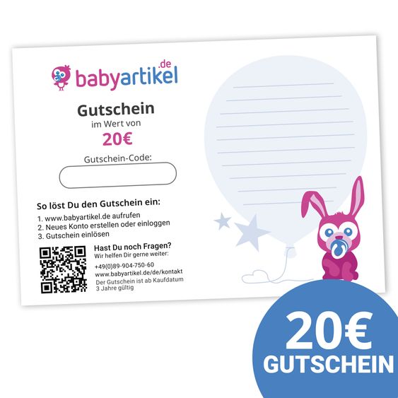 Babyartikel.de 20 Euro Geschenkgutschein - Geburtstag