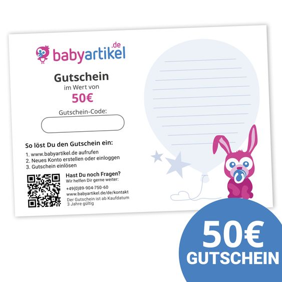 Babyartikel.de 50 Euro di buono regalo - Compleanno