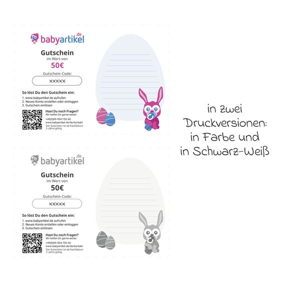 Babyartikel.de 50 Euro gift voucher - Easter