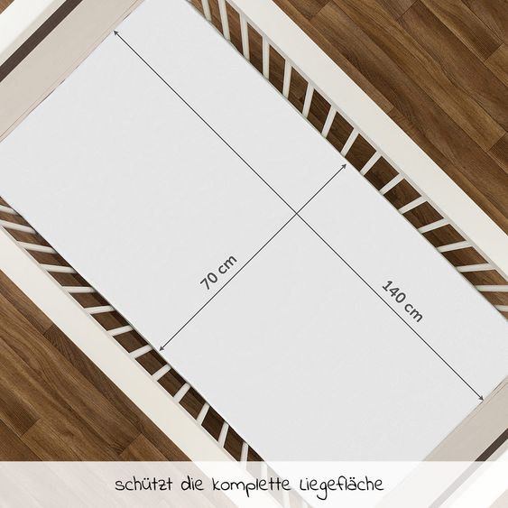 Babyartikel.de 7-tlg. Bett-Set für Kinderbett 140x70 cm / Steppbett + Bettwäsche + Spannbetttücher + Betteinlage - Ocean Club