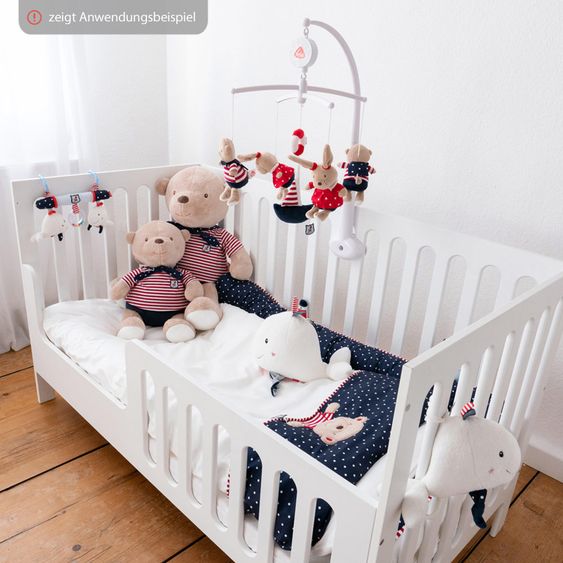 Babyartikel.de 7-tlg. Bett-Set für Kinderbett 140x70 cm / Steppbett + Bettwäsche + Spannbetttücher + Betteinlage - Ocean Club