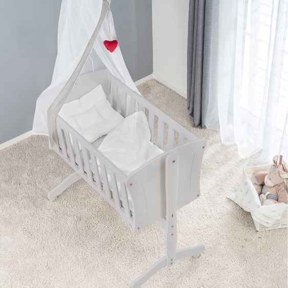 Babyartikel.de 7-tlg. Komplett-Set für Beistellbett & Wiege 90 x 40 cm / Matratze+Spannbetttücher+Steppbett-Set+Bettwäsche - Australia