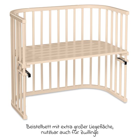 Babybay Beistellbett Boxspring - Beige lackiert