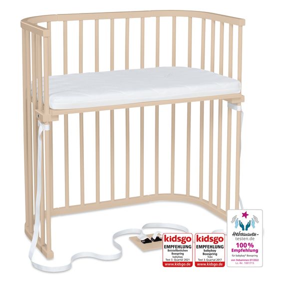 Babybay Beistellbett Boxspring - Beige lackiert