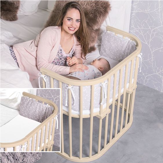 Babybay Beistellbett Boxspring - Beige lackiert