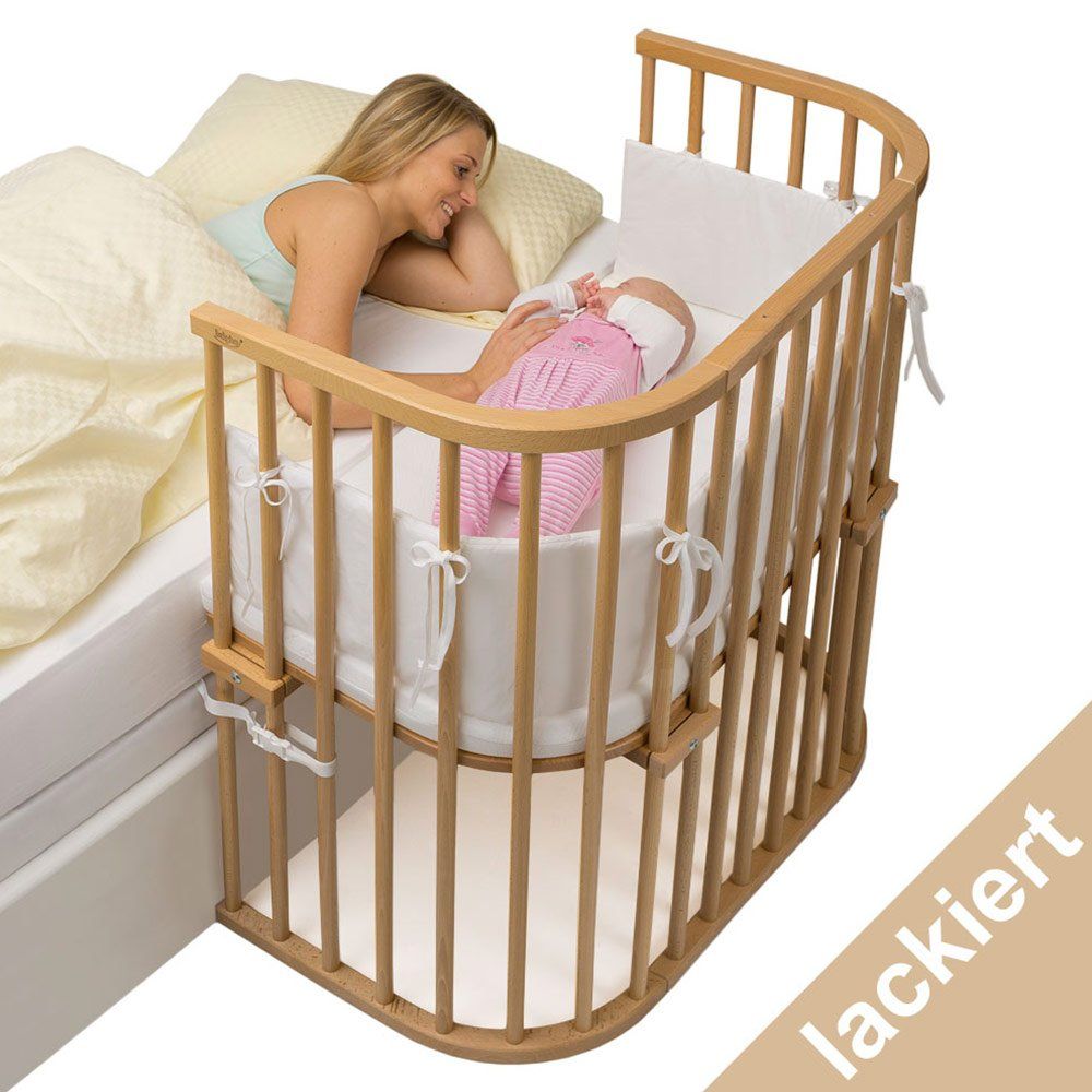 Babybay Beistellbett Boxspring Extra Belüftet - Natur lackiert