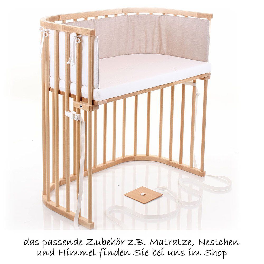 Babybay Beistellbett Boxspring Extra Belüftet - Natur lackiert