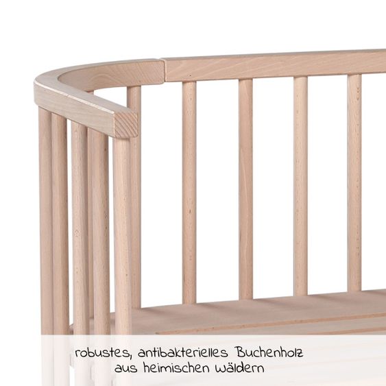 Babybay Beistellbett Boxspring - Natur unbehandelt