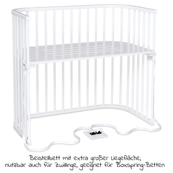 Babybay Beistellbett Boxspring XXL - Weiß lackiert