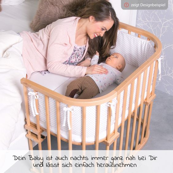 Babybay Beistellbett Maxi extra Groß - auch für Zwillinge - Natur unbehandelt