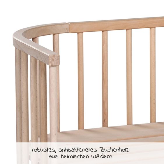 Babybay Beistellbett Maxi extra Groß - auch für Zwillinge - Natur unbehandelt