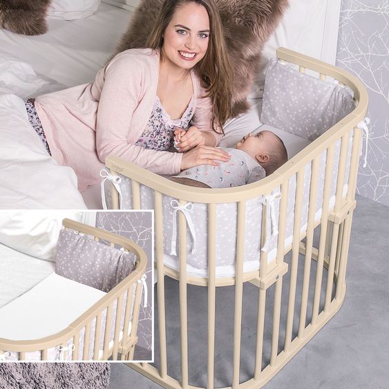 Babybay Beistellbett Original - Beige lackiert