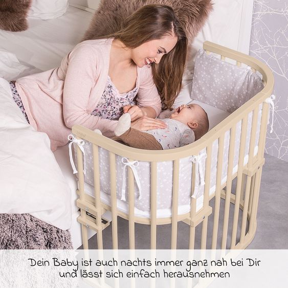 Babybay Beistellbett Original - Beige lackiert