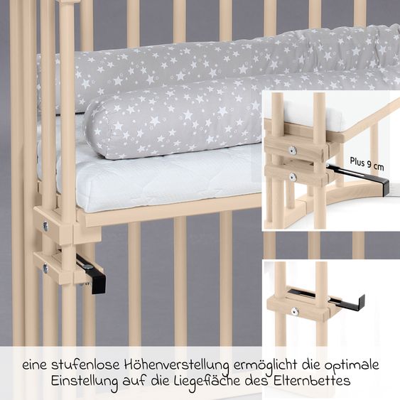 Babybay Beistellbett Original - Beige lackiert