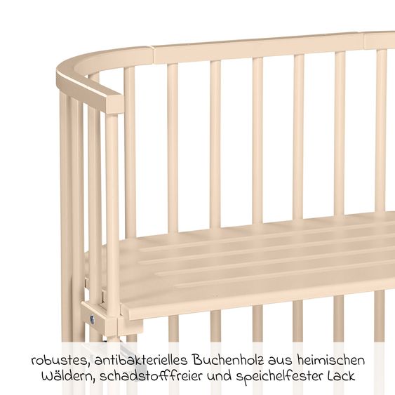 Babybay Beistellbett Original - Beige lackiert