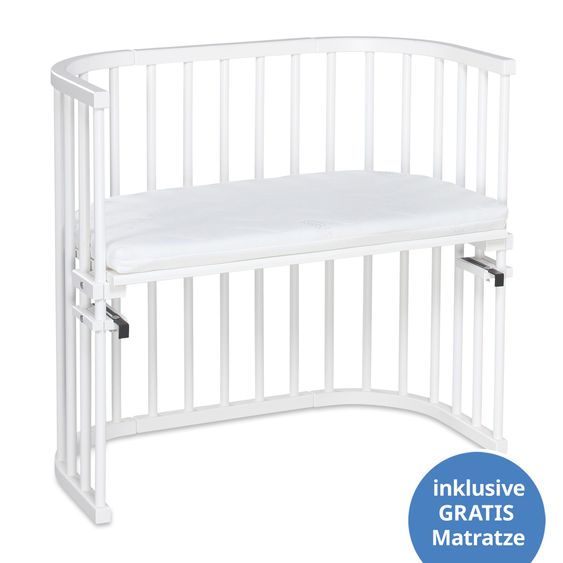 Babybay Original co-sleeper incl. free Classic Soft mattress - white lacquered