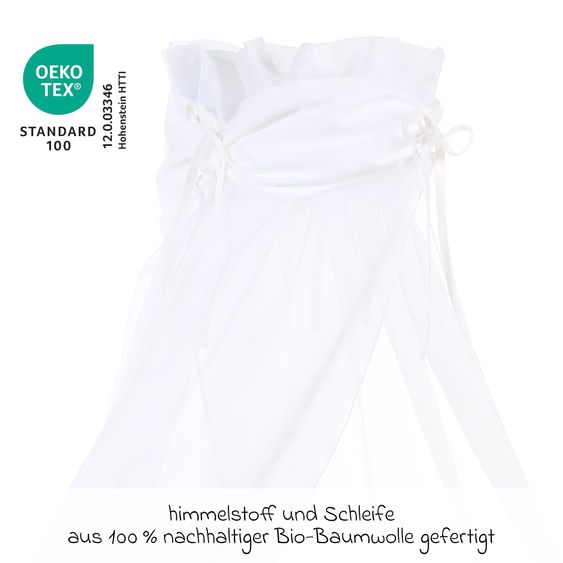 Babybay Himmel mit Schleife - Organic Cotton - Weiß