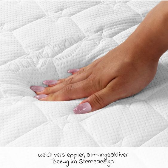 Babybay Matelas Classic Fresh pour Lit Cododo Boxspring XXL - Blanc