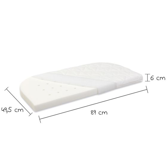 Babybay Matratze Classic Fresh für Beistellbett Maxi, Boxspring, Comfort Plus - Weiß