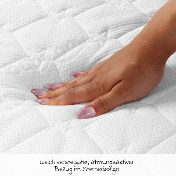 Babybay Matratze Klima Wave für Beistellbett Boxspring XXL - Weiß