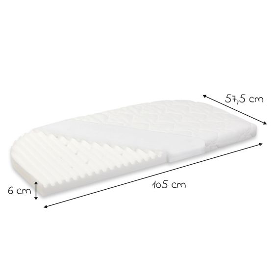 Babybay Matratze Klima Wave für Beistellbett Boxspring XXL - Weiß