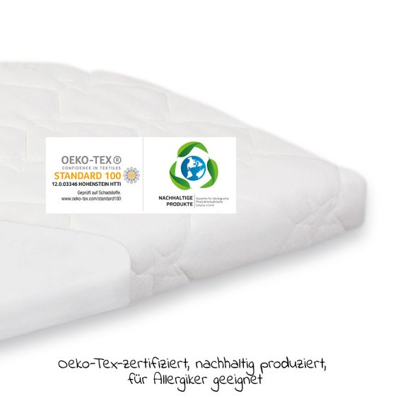 Babybay Mattress Klima Wave for co-sleeper Original - White