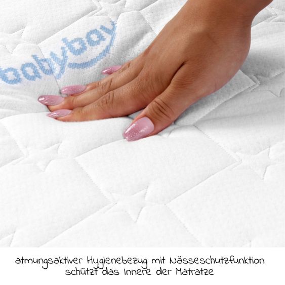 Babybay Medicot Wave mattress for co-sleeper Maxi, Boxspring, Comfort Plus - Blue