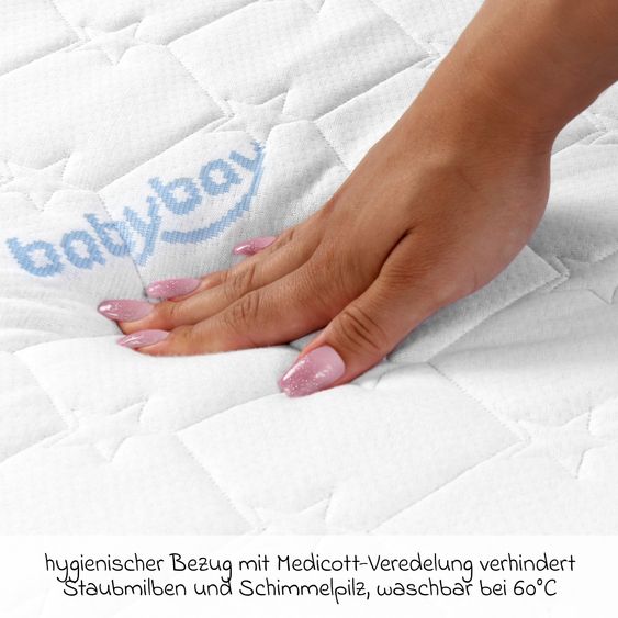 Babybay Mattress Medicott extra airy 3D Mesh for co-sleeper Original - White