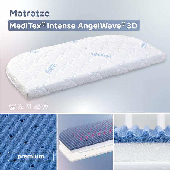 Babybay Mattress MediTex Intense AngelWave 3D for Co-Sleeper Original - White