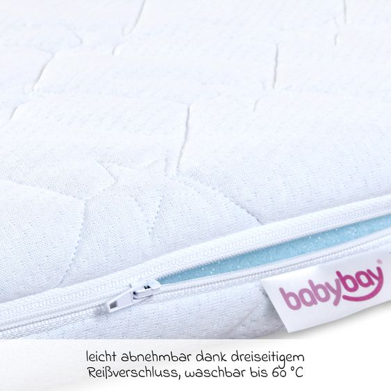 Babybay Mattress MediTex Wave 3D for Co-Sleeper Boxspring Comfort - White