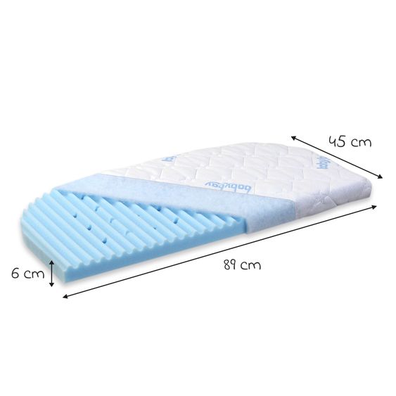 Babybay Mattress MediTex Wave 3D for Co-Sleeper Boxspring Comfort - White