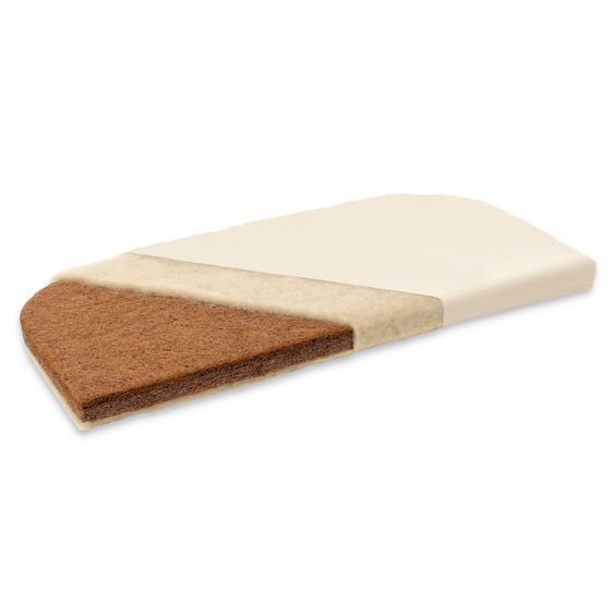 Babybay Matratze Pure Natural Organic für Beistellbett Maxi, Boxspring und Comfort Plus - Weiß