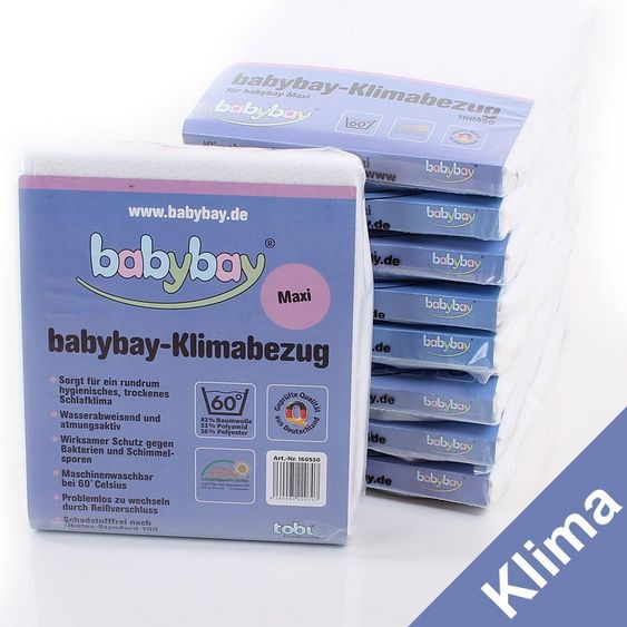 Babybay Matratzenbezug Klima für Beistellbett Maxi & Boxspring