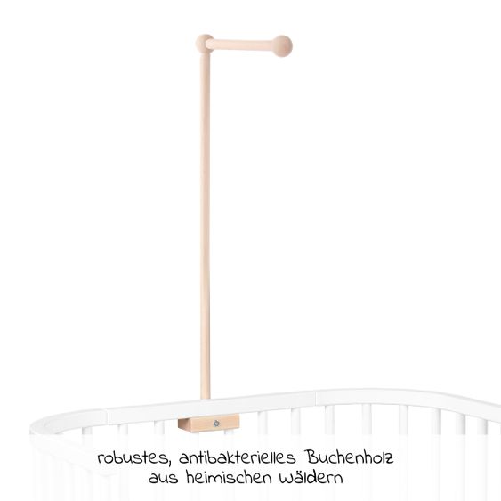 Babybay Mobile holder for all models with round bars - natural untreated