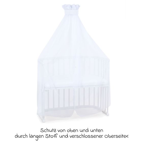 Babybay Mosquito protection and canopy for all co-sleeper beds up to 96 cm long - white