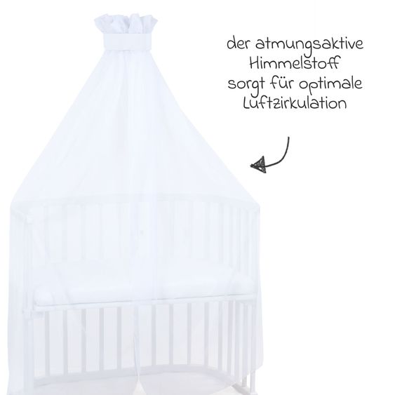 Babybay Mosquito protection and canopy for all co-sleeper beds up to 96 cm long - white